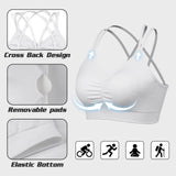 Sports Ruched V Neck Bra