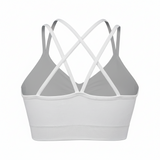Sports Ruched V Neck Bra