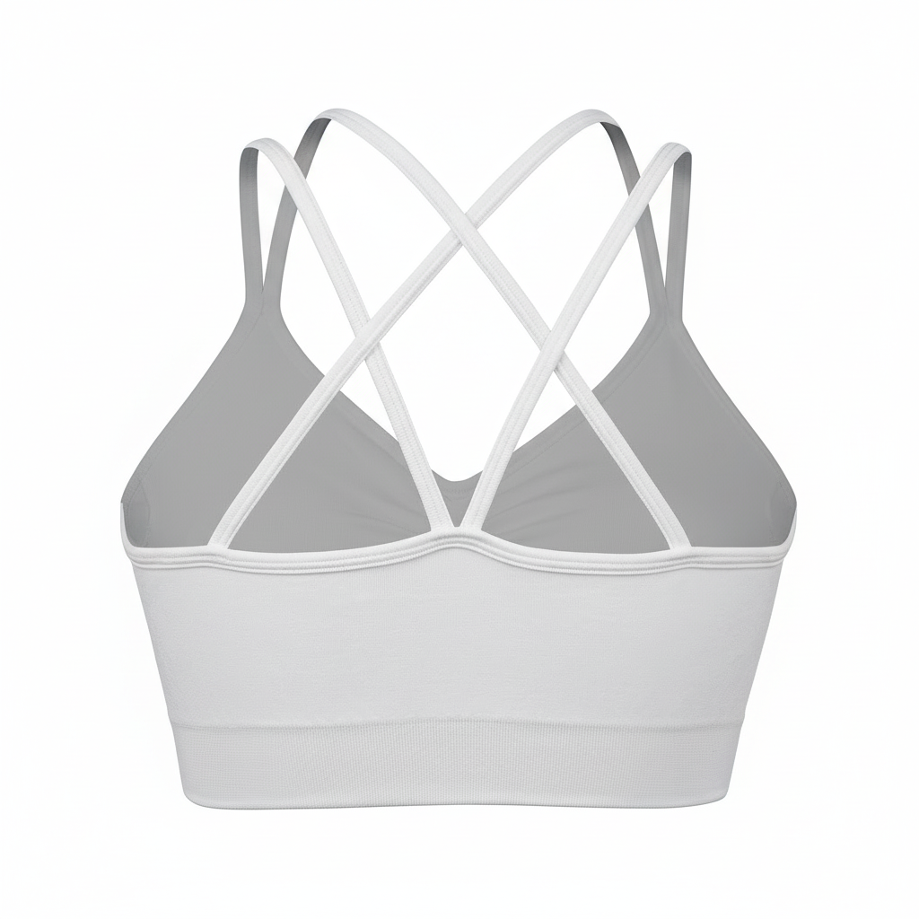 Sports Ruched V Neck Bra