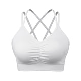 Sports Ruched V Neck Bra