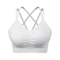 Sports Ruched V Neck Bra