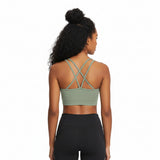 Sports Ruched V Neck Bra Green