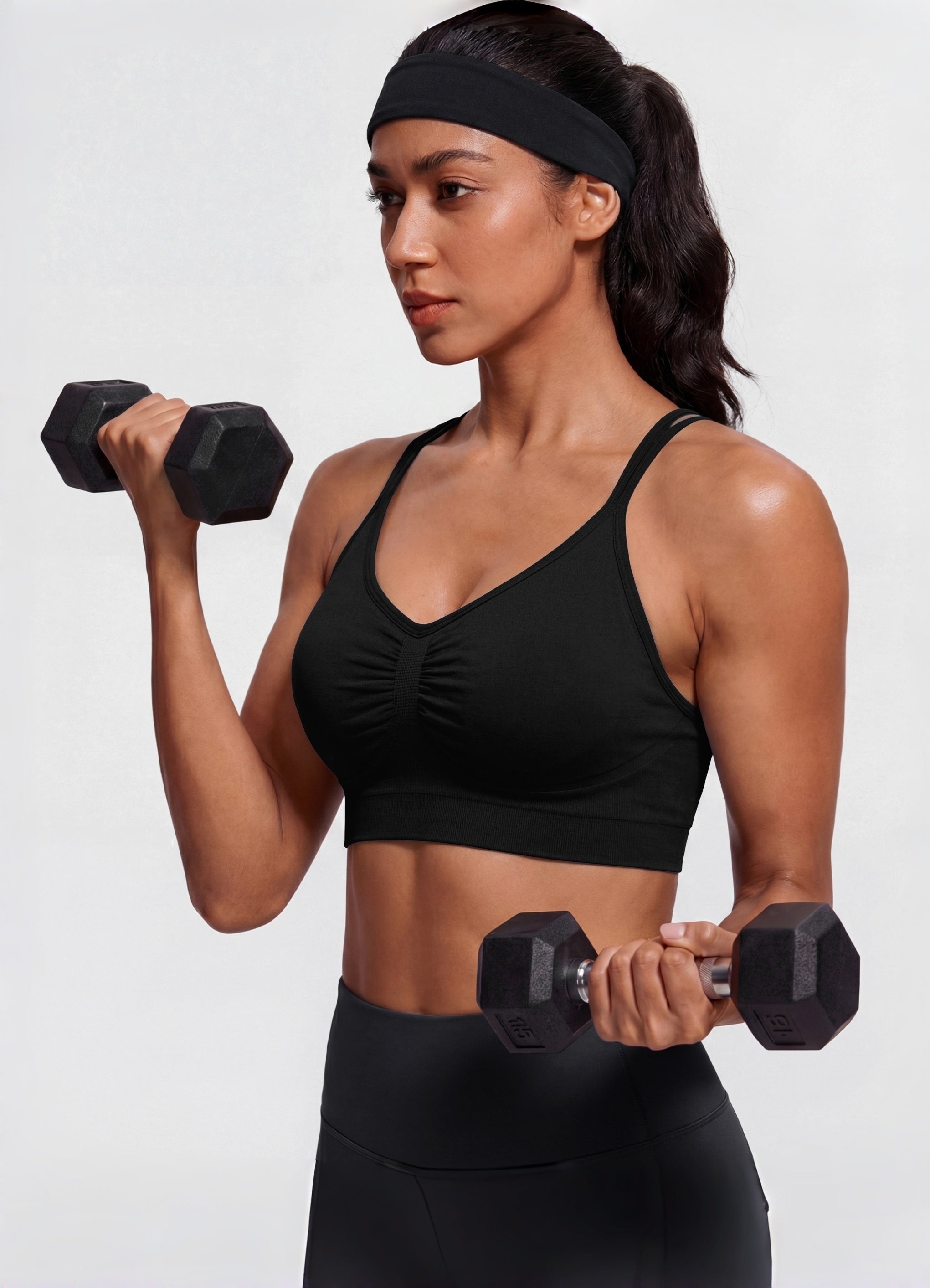 Strappy Cross Back Sports Bra