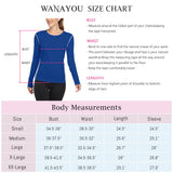Women's Shirt Long Sleeve Dry Fit Workout Tops Blue
