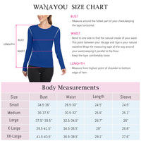 Women's Shirt Long Sleeve Dry Fit Workout Tops Blue