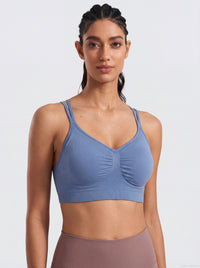 cross-back sports bra