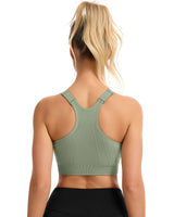 front zip workout bra