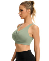 front zip workout bra
